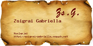 Zsigrai Gabriella névjegykártya